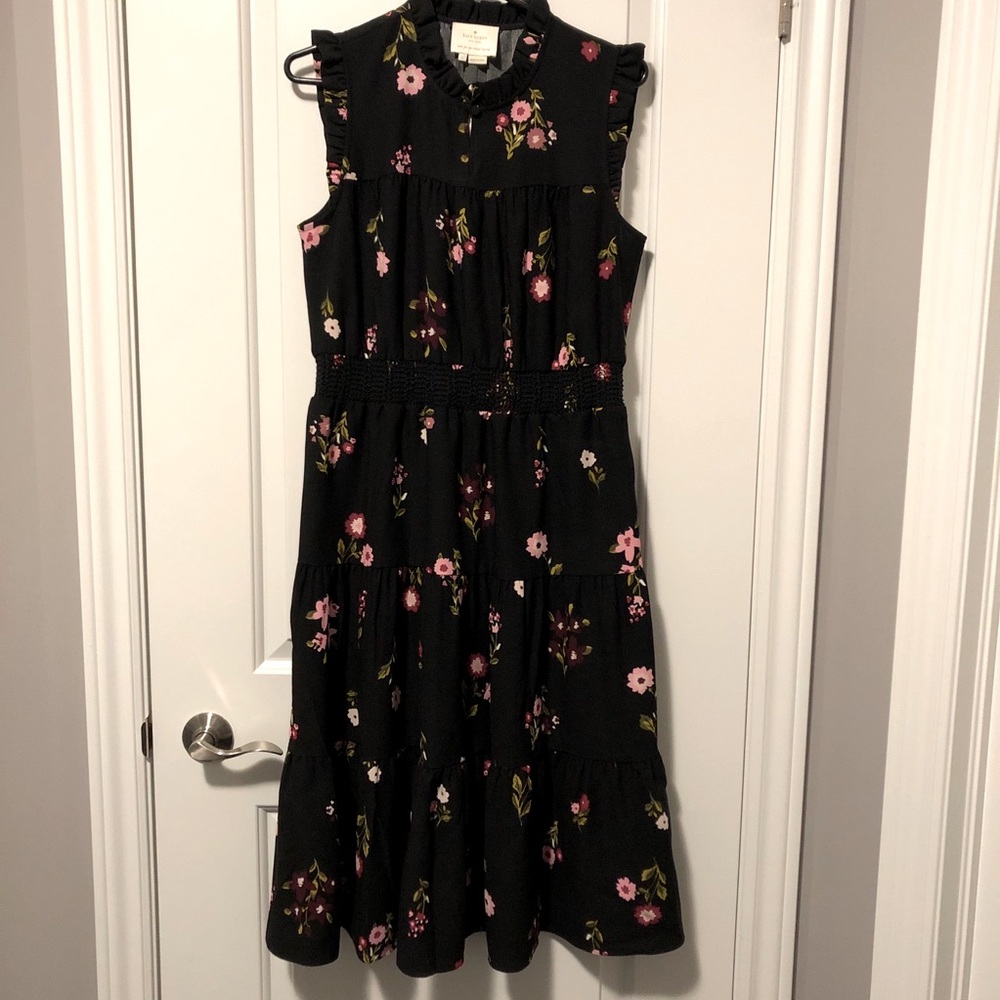 NWT - Black floral Kate Spade dress